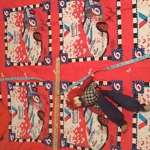 🏁 HANDMADE RED CHILD'S Lightweight BLANKET NASCAR RACING 🏁